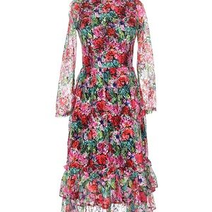 NWT Little Mistress Multicolor Floral Long Sleeve Dress